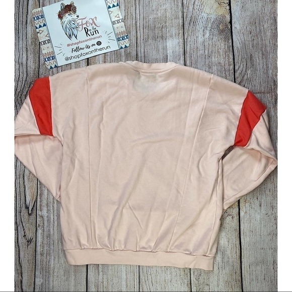 ADIDAS Pink Graphic Crewneck Pullover Sweatshirt Size Large - Picture 5 of 10